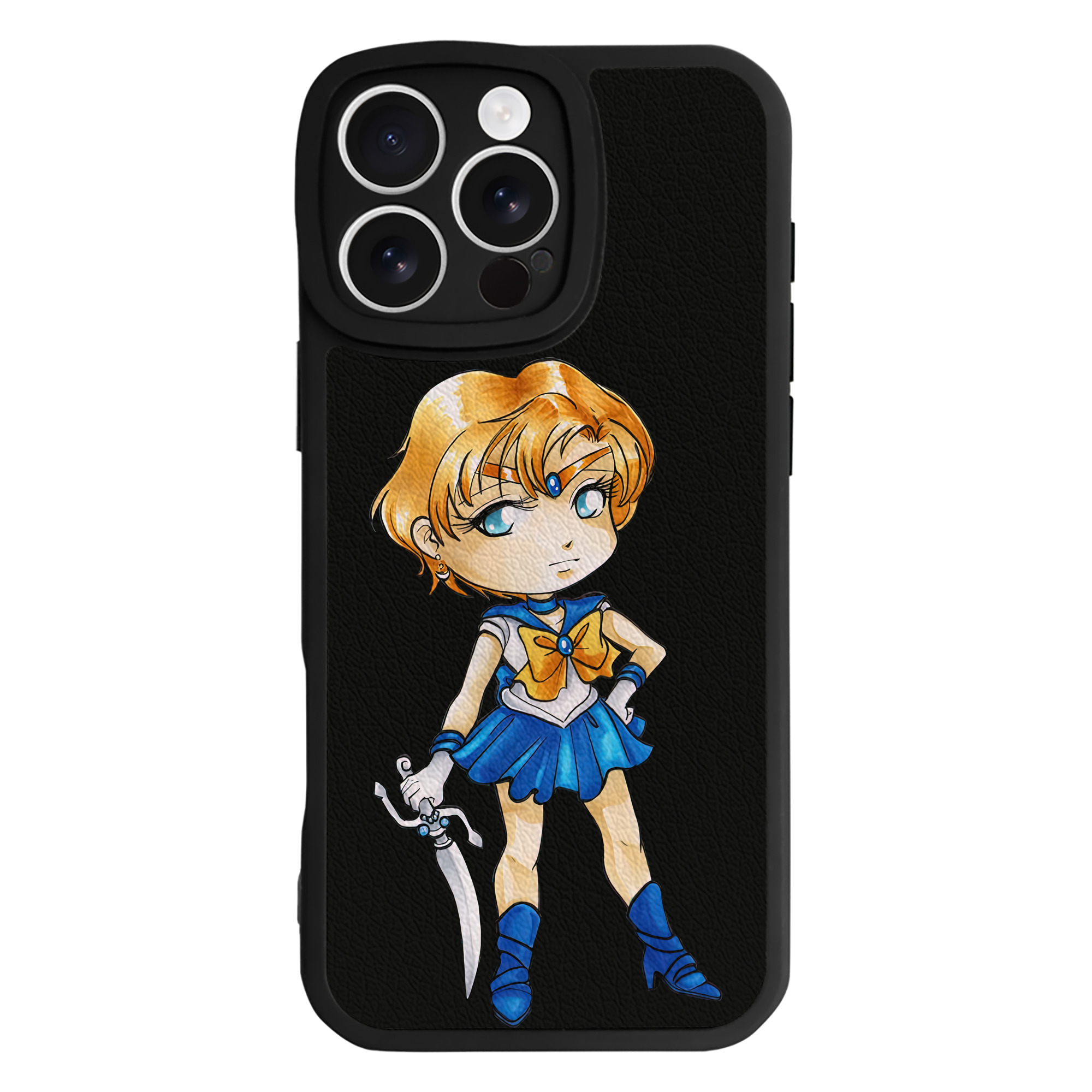 （画像用） 美少女戦士セーラームーン 天王はるか Sailor Moon Tenoh Haruka 【iPhone 16シリーズ対応】シリコンスマホケース（レザー調） 材質：シリコン